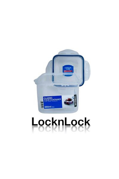 locknlock 680ml  Square  Airtight Food Storage - BPA-Free, Microwave, Freezer, and Dishwasher Safe
