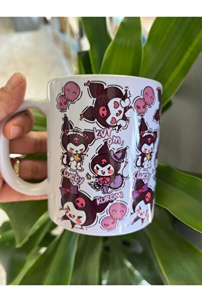 EyER Shoping Pink Kuromi Kawaii Gift Mug with Handle