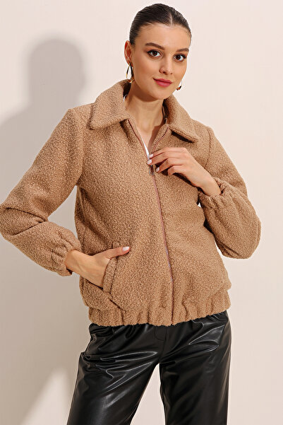 Bigdart 5175 Oversize Boucle Jacket - Biscuit