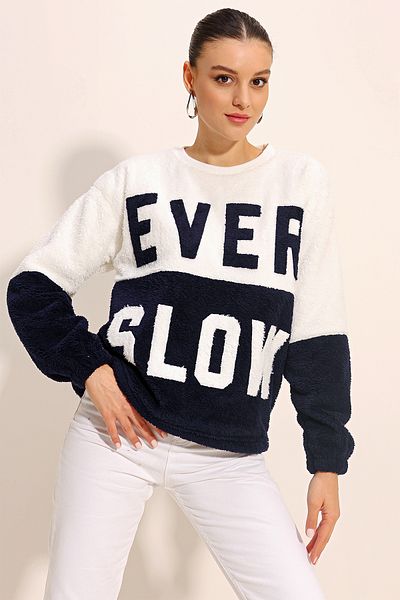Bigdart 55438 Color Block βελούδινο φούτερ - Navy Blue