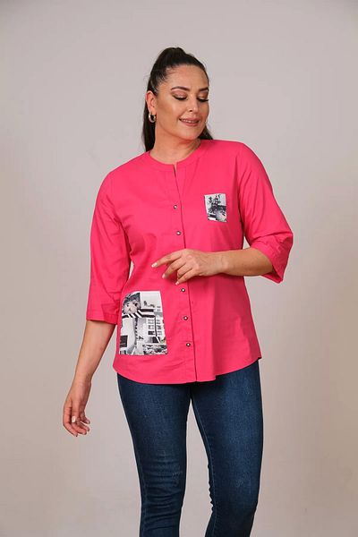 Lady Majestic Cămașă de damă - Design de mărime Plus