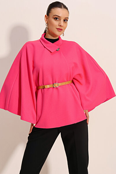 Bigdart 9134 Belted Stash Poncho - Fuchsia