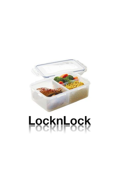locknlock 1L Rectangular  Airtight Food Storage with Divider