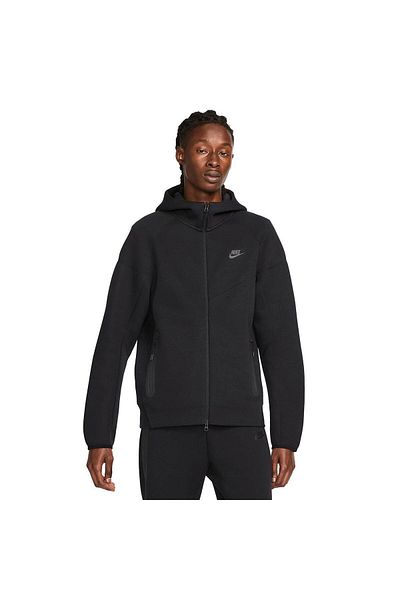 Nike Men's Black Hoodie Jacket - M Nk Tch Flc Fz Wr FB7921-010