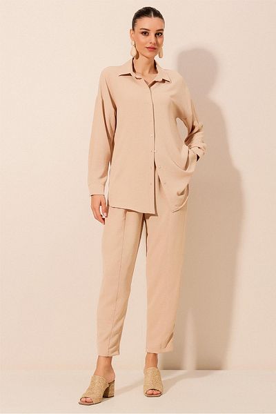 Bigdart 6593 Beige Oversize Double Set