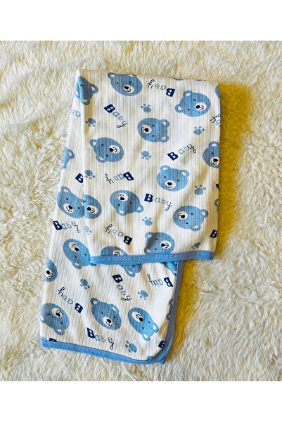 anne dokunuşu gibi KUZUM BEBE بطانية أطفال مضلعة بطبقة مزدوجة