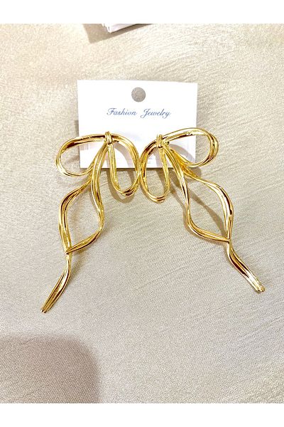 Miri Aksesuar Big Ribbon Earrings