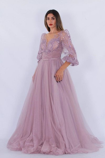 aşkın göksu Lilac Women's Evening Dress Model