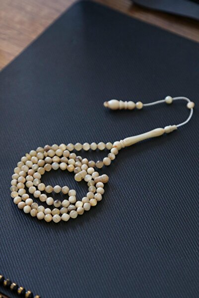 TESBİHKENTİ Pocket Size Turnip Cut Ram Rosary for Your Neck