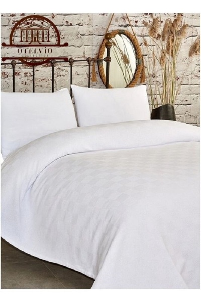 OTELVIO Single Checkerboard Patterned Pique. Checkered Hotel Pique 160X230