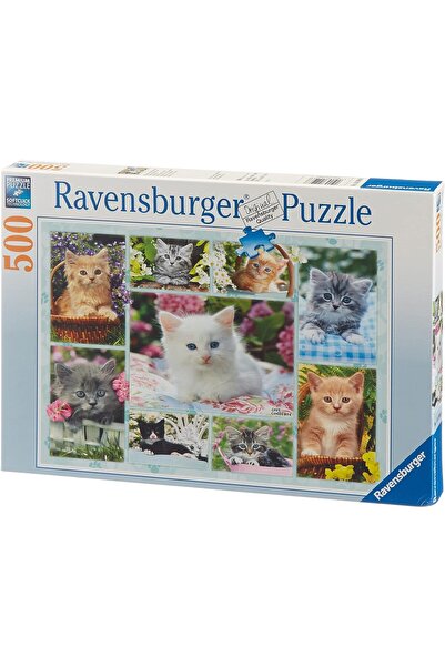 NcK Ravensburger 500 Piece Puzzle Cute Cats in Basket Puzzle