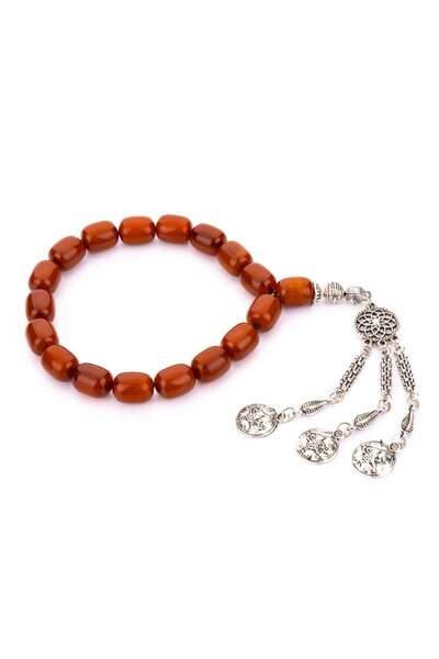 TESBİHKENTİ Kahverengi Özel Püsküllü 17'lik Maskot Tesbih