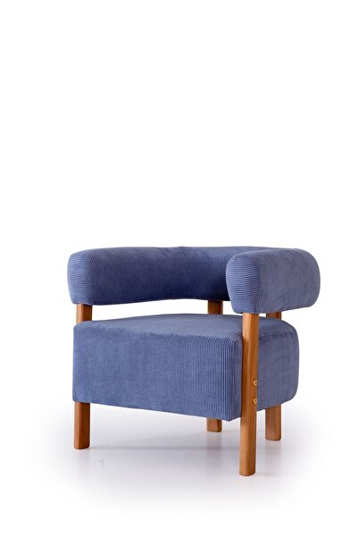 MELLMOD Sweet Mod Ahşap Ayaklı fitilli kadife Berjer