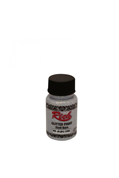 Rich Simli Boya Glitter Paint 50 cc Janjanlı Gümüş 9028