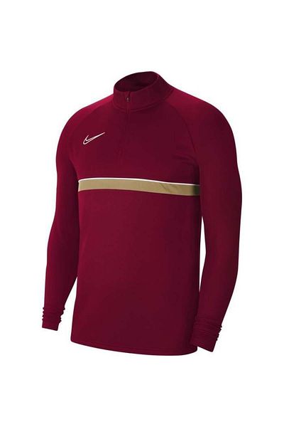 Nike Dri Fit Academy Half Zip Men's Burgundy Stand Collar Sweatshirt