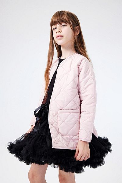 Le Mabelle Girl's Quilted Jacket - Powder, Solena Model