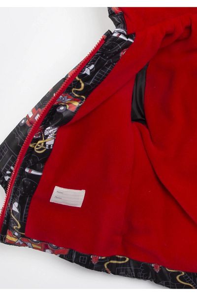 MDM Trendy Inflatable Jacket for Baby Boy - Fleece Lined, Zippered Hood, Plush Inside