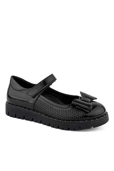Cici Bebe Ayakkabı Genuine Leather Black Patent Leather Girls' School Shoes