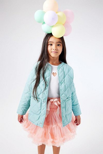Le Mabelle Solena Mint Quilted Girl's Jacket