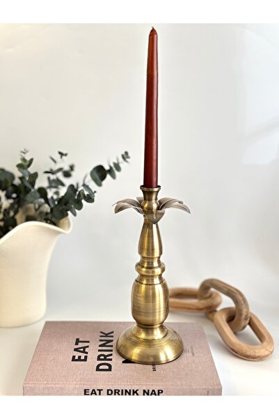 Genel Markalar Şamdan, metal, eskitme, antik, dekor, mumluk, ev, şık, zarif, dekorasyon, atmosfer