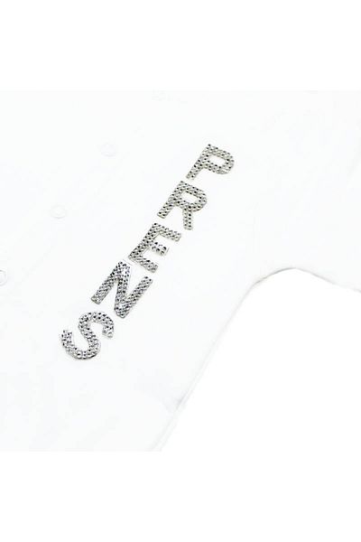 bidoluhobi Little Crystal Stone Prince Lettering