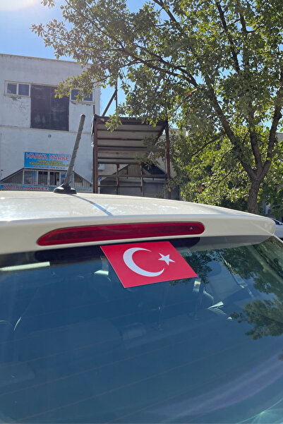 Banxtre Araba Arka Camı için Türk Bayrağı Sticker Etiket 15CMx1OCM (1 Adet) 5 Yıl Solmama Garantili