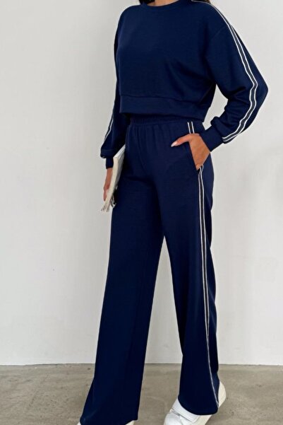 Ded COLLECTION Set de trening pentru damă din țesătură modal - cu dungi laterale
