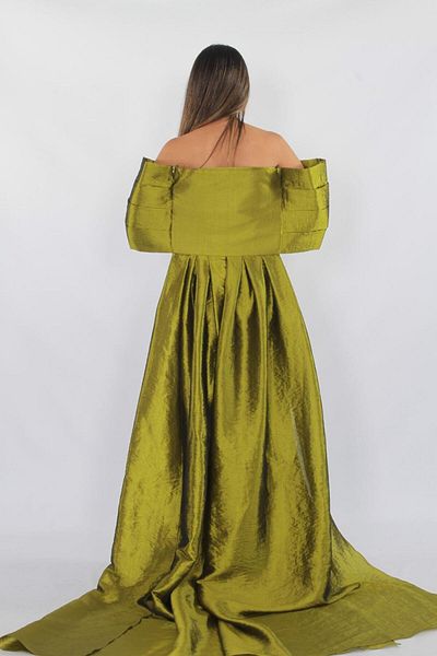 aşkın göksu Black Green Women's Evening Dress - Stylish and Comfortable