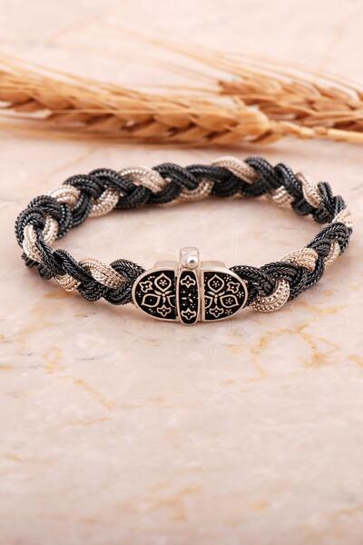 Sümer Telkari Midyat Hasır Telkari Örme Anadolu Motifli Gümüş Bileklik 4451