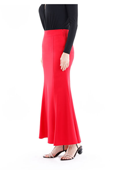 Guzella Balık Kuyruğu Maxi Etek Düz Bodycon Balık Etek, Zarif Yüksek Bel Maxi Etek