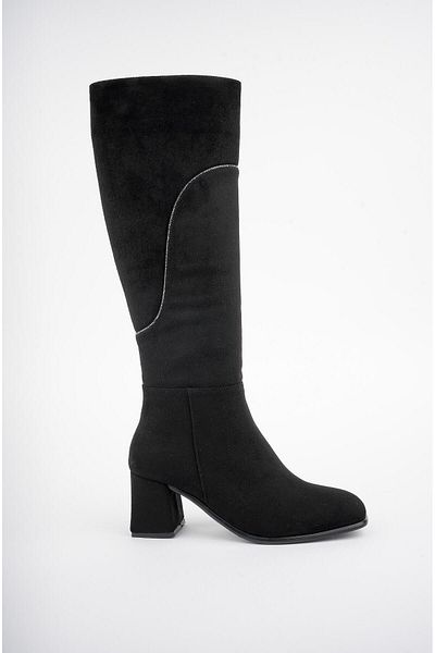 MUGGO Ventarus Guaranteed Blunt Toe Stone Λεπτομερείς γυναικείες μπότες με τακούνι