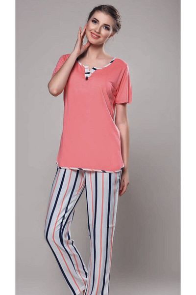 Pelin Pijama Women's Pajama Set-3235-coral
