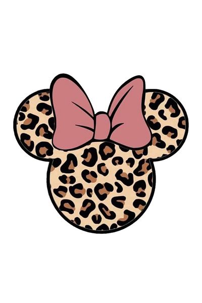 MegaSticker Autocolant Minnie Leopard - Mașină, Motocicletă, Cască, Laptop, Geam 12x11 Cm