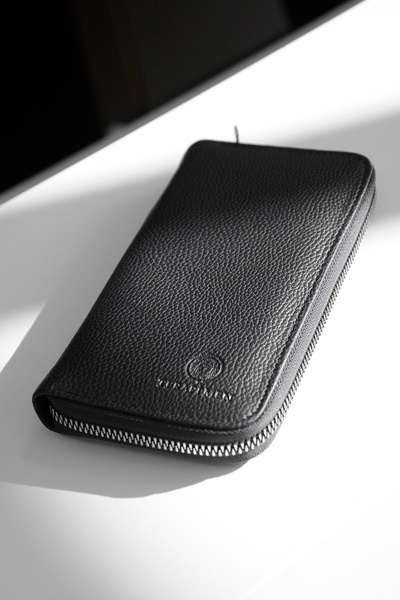 Terapi Men Erkek Siyah Fermuarlı Deri Cüzdan