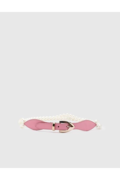 İLVİ Jan Kadın Kemer Pembe Hakiki Deri