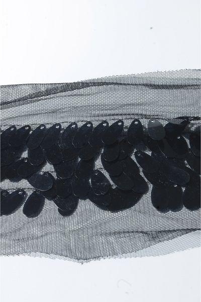 ÖZPAŞ TEKSTİL VE AKSESUAR Sequined Black Tassel