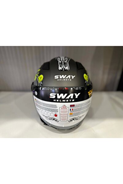 Sway Kask Sw 765 Wanted Black Çenesiz
