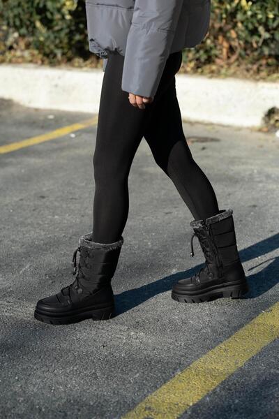 sovrana Kürklü Kar Botu Siyah