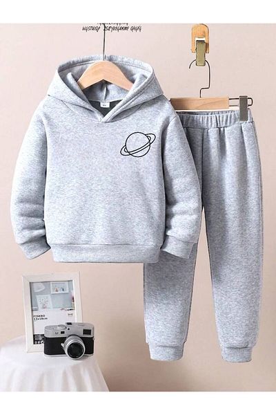 BENROMA Set de trening pentru copii imprimat Saturn - Mucegai supradimensionat unisex