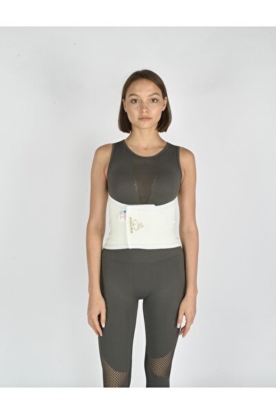 İnan Korse Unisex Beyaz Yün Ortopedik Cırtlı Korse