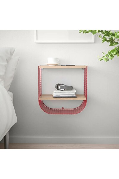 almital mobilya aksesuarları furniture accessories Akai Tana 2 Raflı, Kırmızı...