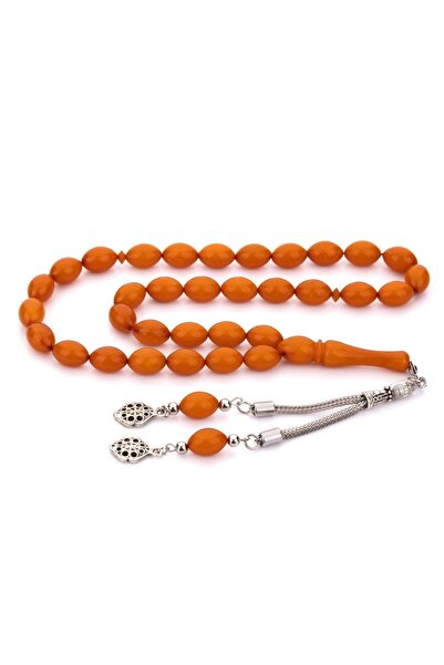 TESBİHKENTİ Mărgele de rugăciune de chihlimbar cu pulbere de culoare maro - U...