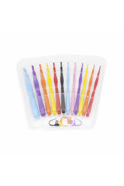 Yabalı 12 Pieces Plastic Crochet Knitting Set
