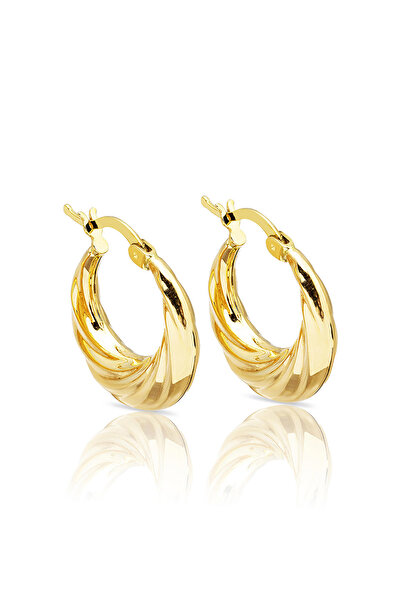 Bilezikci Taşsız 14 Ayar Altın Halka Küpe