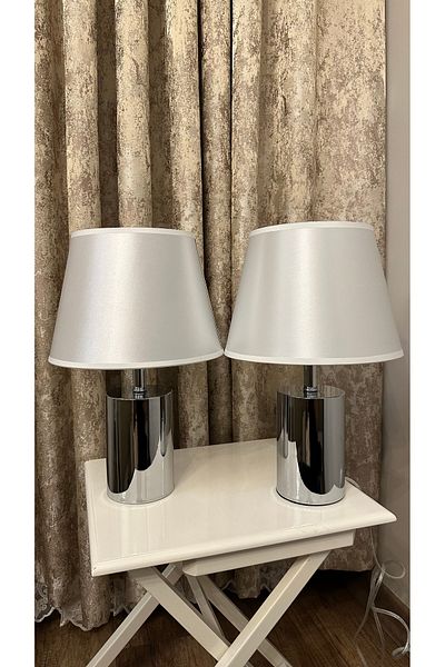 AbajurAksesuar Samara Silver Double Lampshade