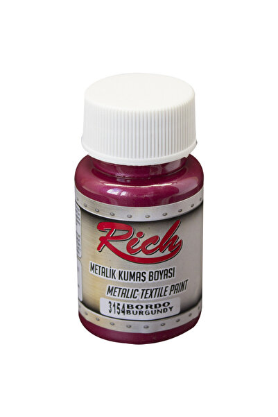 Rich Metalik Kumaş Boyası 50 cc Bordo 3154