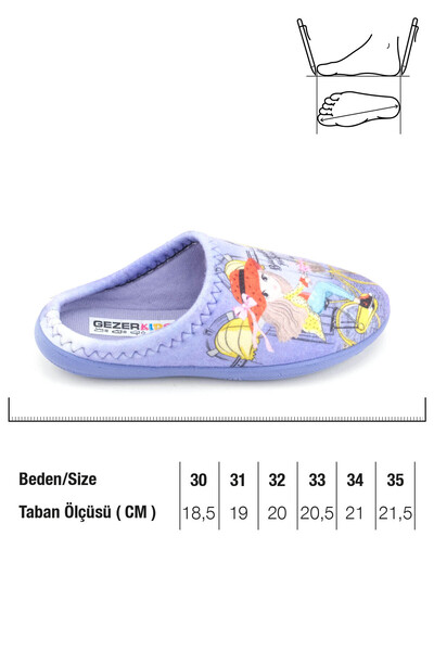 GEZER Papuci de casă pentru grădină, cu talpă silențioasă, cu design de iarnă pentru fete