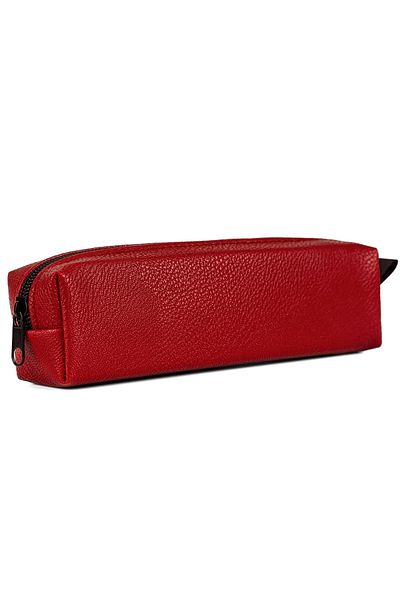 Gözde Proje Faux Leather Dark Red Pencil Case
