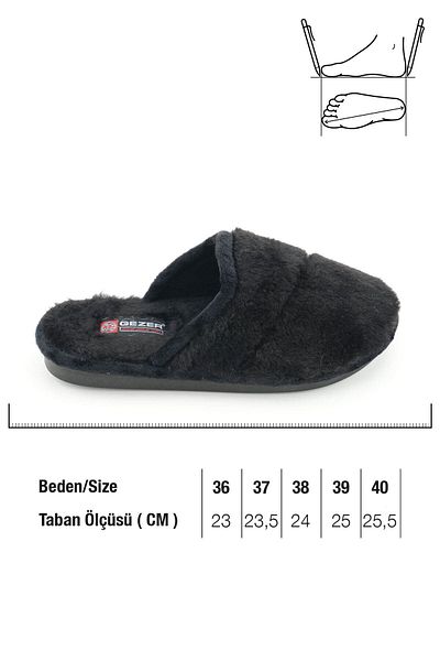 GEZER Kadın Kışlık Rahat Taban Ev Bahçe Terlik