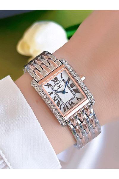 FERRO 3 Atm Water Resistant Ion Coated Steel Cord Women's Wristwatch and Bracelet - Bfl21483-Ex